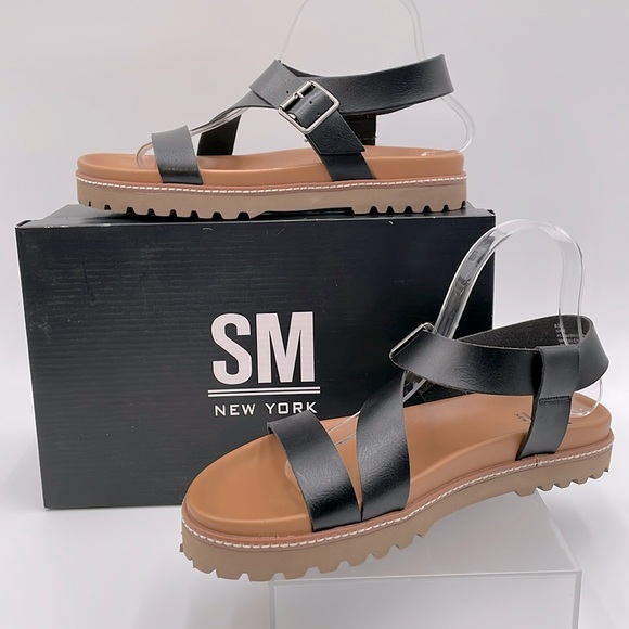 SM New York Shoes - SM New York Black Sandals Annie Casual Shoes NIB - Various Sizes